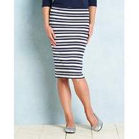 Stripe Stretch Jersey Tube Skirt