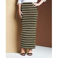 Stripe Jersey Maxi Tube Skirt