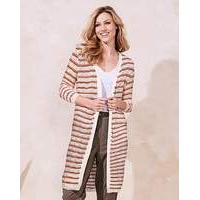 Stripe Pointelle Cardigan