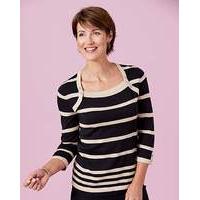 Stripe Jumper with Button Detail