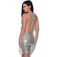 Strappy Back Sequin Party Dress