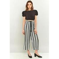 Staring At Stars Striped Wide Leg Trousers, GREY