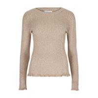 Stone Cable & Ribbed Knit Jumper