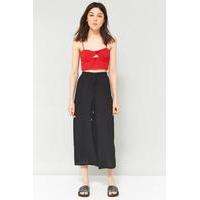 Staring At Stars Embroidered Side Culottes, BLACK