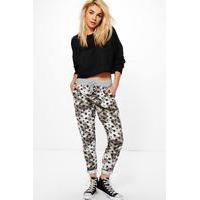 star print camo sweat joggers khaki