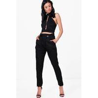 Straight Leg Trousers - black