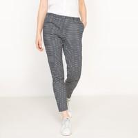 striped cotton satin ankle grazertrousers