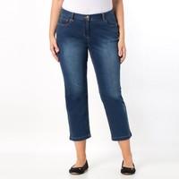 stretch denim cropped trousers