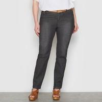 Stretch Straight-Cut Jeans, Length 28.5