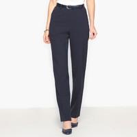 straight cut stretch trousers