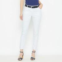 stretch cotton satin ankle grazertrousers