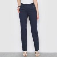 Stretch Cotton Satin Travel Trousers