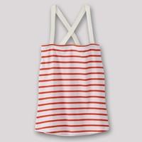Striped Vest Top with Shoestring Straps