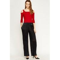 Straight Leg Pleated Trousers