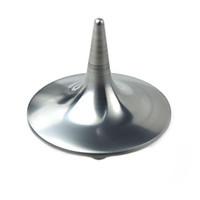 Stainless Steel Spinning Top Totem with Plastic Dice Silver