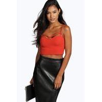 strappy front bralet rust