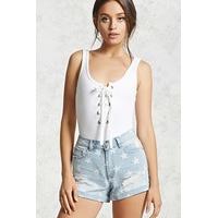 star high rise denim shorts