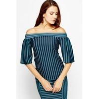 Stripe Off Shoulder Top