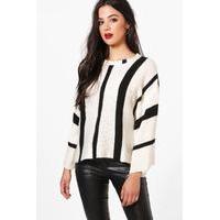 Stripe Knit Jumper - black