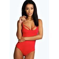 Strappy Front Body - red