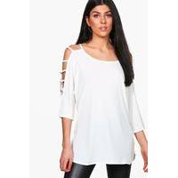 Strappy Sleeve T-Shirt - ivory