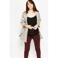 striped open poncho