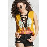 Strappy Graphic Muscle Tee