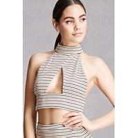 Striped Cutout Crop Top