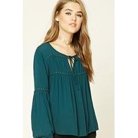 Studded Split Neck Top