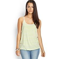 Striped Linen-Blend Cami