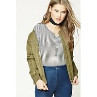 Striped Henley Bodysuit