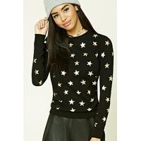 Star Print Crew Neck Jumper