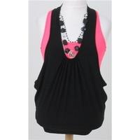 Style, size: S/M, black and pink sleeveless top