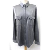 St Michael - Size: 16 - Silver - Long sleeved shirt