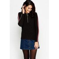 Stripe Sleeve Detail Jumper