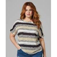 Stone Stripe Drop Sleeve Shell Top