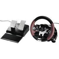 steering wheel and pedals hama racing wheel thunder v5 usb pc playstat ...
