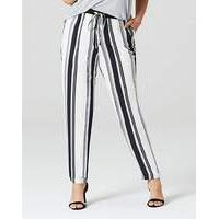 Stripe Tapered Leg Trousers
