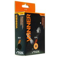 Stiga 2 Star Winner Table Tennis Balls - Pack of 6 - Orange