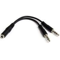 Startech 3.5mm 4-pin To 2 X 3-pin 3.5mm Headset Splitter Adaptor - F/m