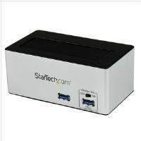 Startech USB 3.0 SATA Hard Drive Docking Station with Fast Charge USB Hub and...