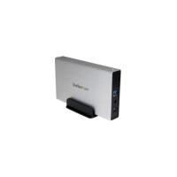 StarTech.com 3.5in Silver USB 3.0 External SATA III Hard Drive Enclosure with UASP - Portable External HDD - 1 x Total Bay - 1 x 3.5\