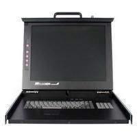 startech 1u 19 folding lcd rack console with 16 port multi platform kv ...