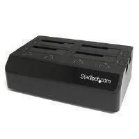 StarTech 4 Bay eSATA USB 2.0 to SATA Hard Drive Docking Station (Black) for 2.5 and 3.5 inch Hard Drives