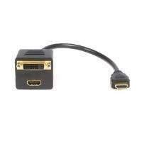 StarTech 1 ft HDMI Splitter Cable - HDMI to HDMI and DVI-D - M/F
