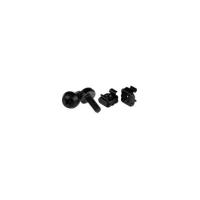 StarTech.com M5 x 12mm - Screws and Cage Nuts - 100 Pack, Black - M5 Mounting Screws & Cage Nuts for Server Rack & Cabinet - Cage Nut, Rack Screw - St