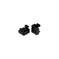 StarTech.com M6 Cage Nuts - 50 Pack, Black - M6 Mounting Cage Nuts for Server Rack & Cabinet - Cage Nut - Steel - Black - 1 Pack