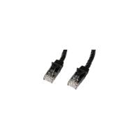 StarTech.com 15m Black Gigabit Snagless RJ45 UTP Cat6 Patch Cable - 15 m Patch Cord - 1 x RJ-45 Male Network - 1 x RJ-45 Male Network - Patch Cable - 