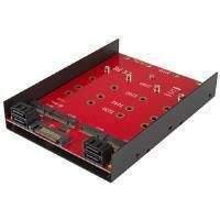startechcom 4x m2 sata mounting adapter for 35 inch drive bay