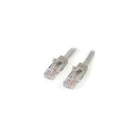 StarTech.com 1 ft Gray Snagless Cat5e UTP Patch Cable - Category 5e - 1 ft - 1 x RJ-45 Male Network - 1 x RJ-45 Male Network - Gold-plated Connectors 